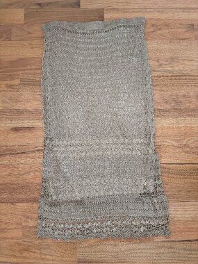 Chico's - Metallic Crochet Open-Knit Maxi Skirt - Size 2 (Women's L/12)